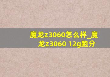 魔龙z3060怎么样_魔龙z3060 12g跑分